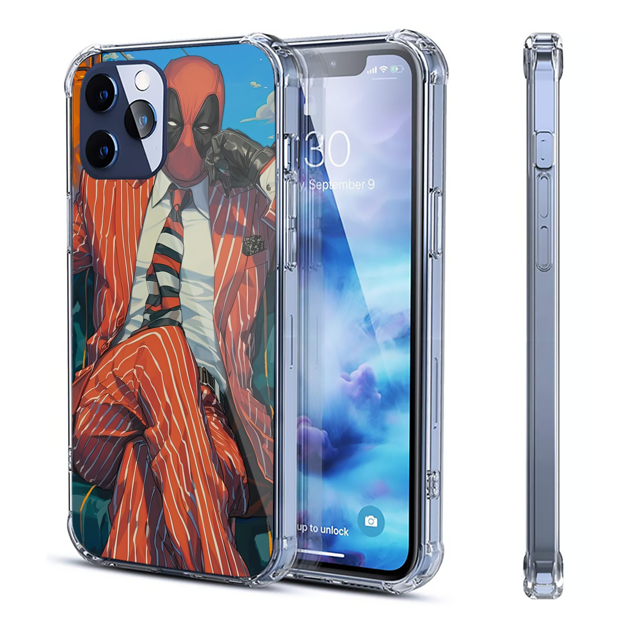 （画像用） Deadpool デッドプール 【iPhone 12シリーズ対応】透明スマホケース（クリアソフトケース）